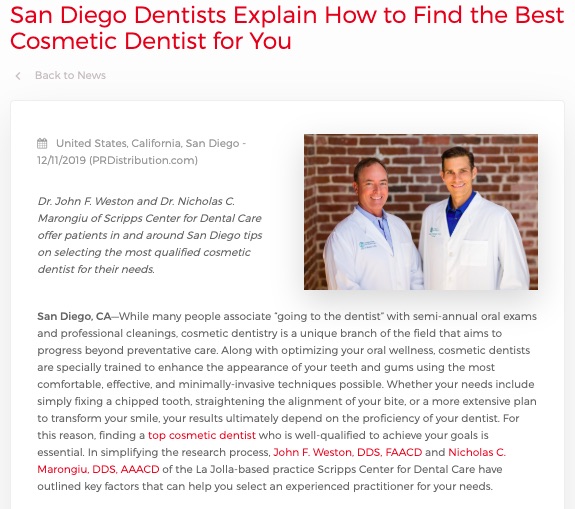 Cosmetic Dentist In San Diego California