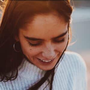 Photo smiling woman